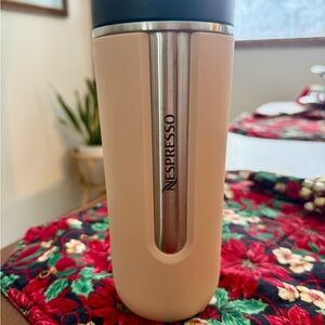 Nespresso Travel Mug 18oz in Cream and Silver